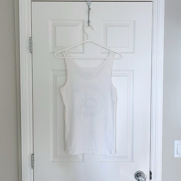 White Calvin Klein Ribbed Tank Top - Picture 2 of 3